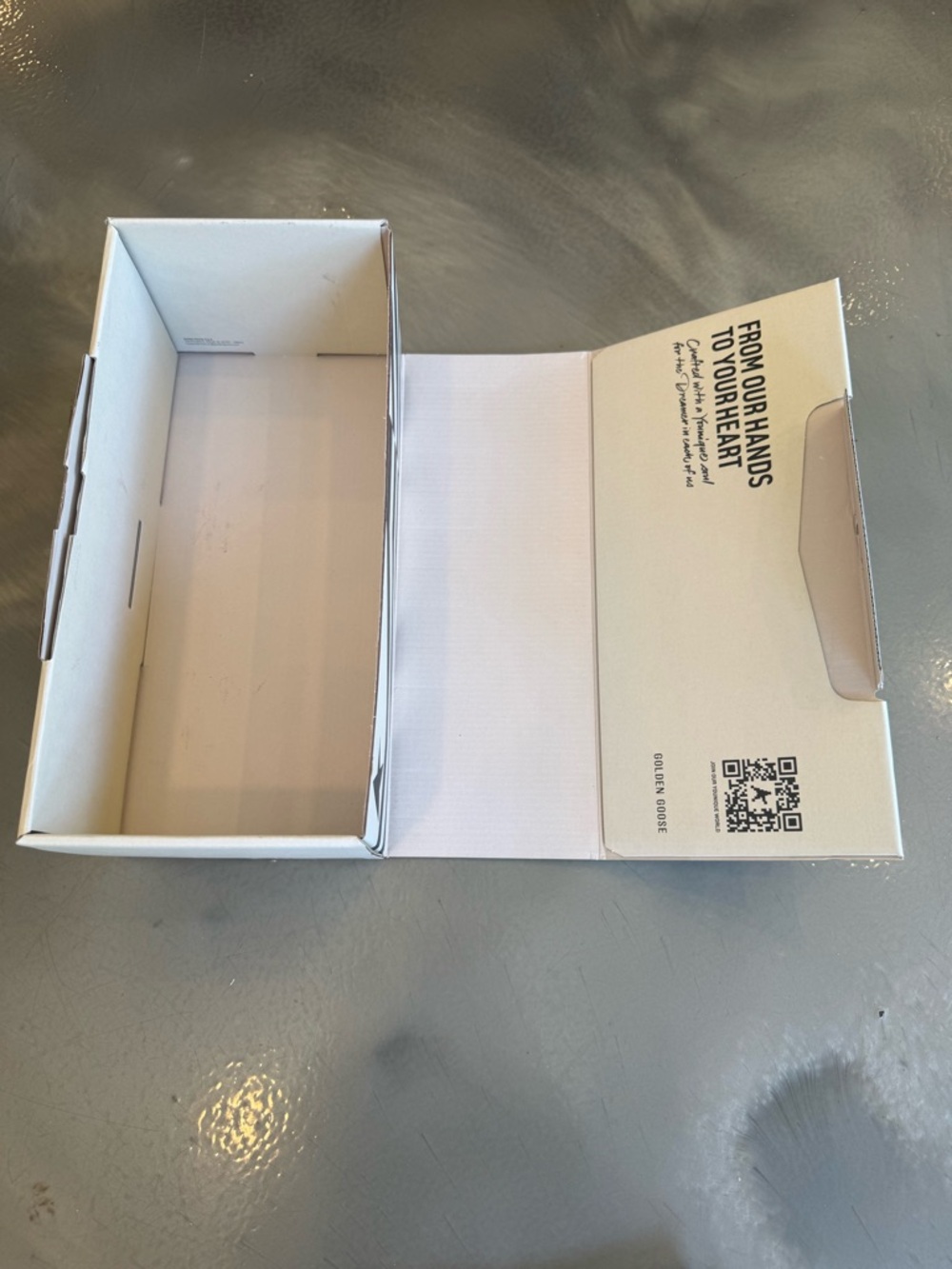 Golden Goose white beige platinum red Box Label - Picture 6 of 6
